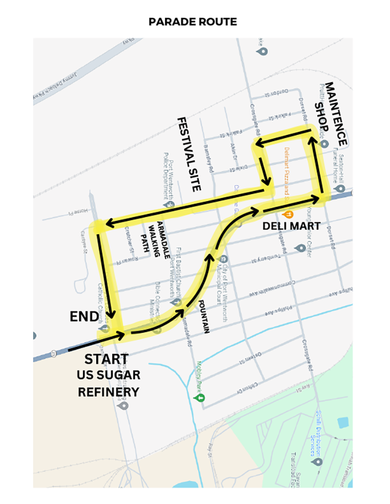 Christmas Parade route