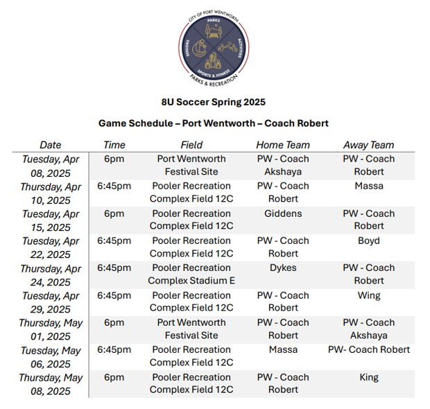 8U-Soccer-Spring-2025-Coach-Robert-Schedule