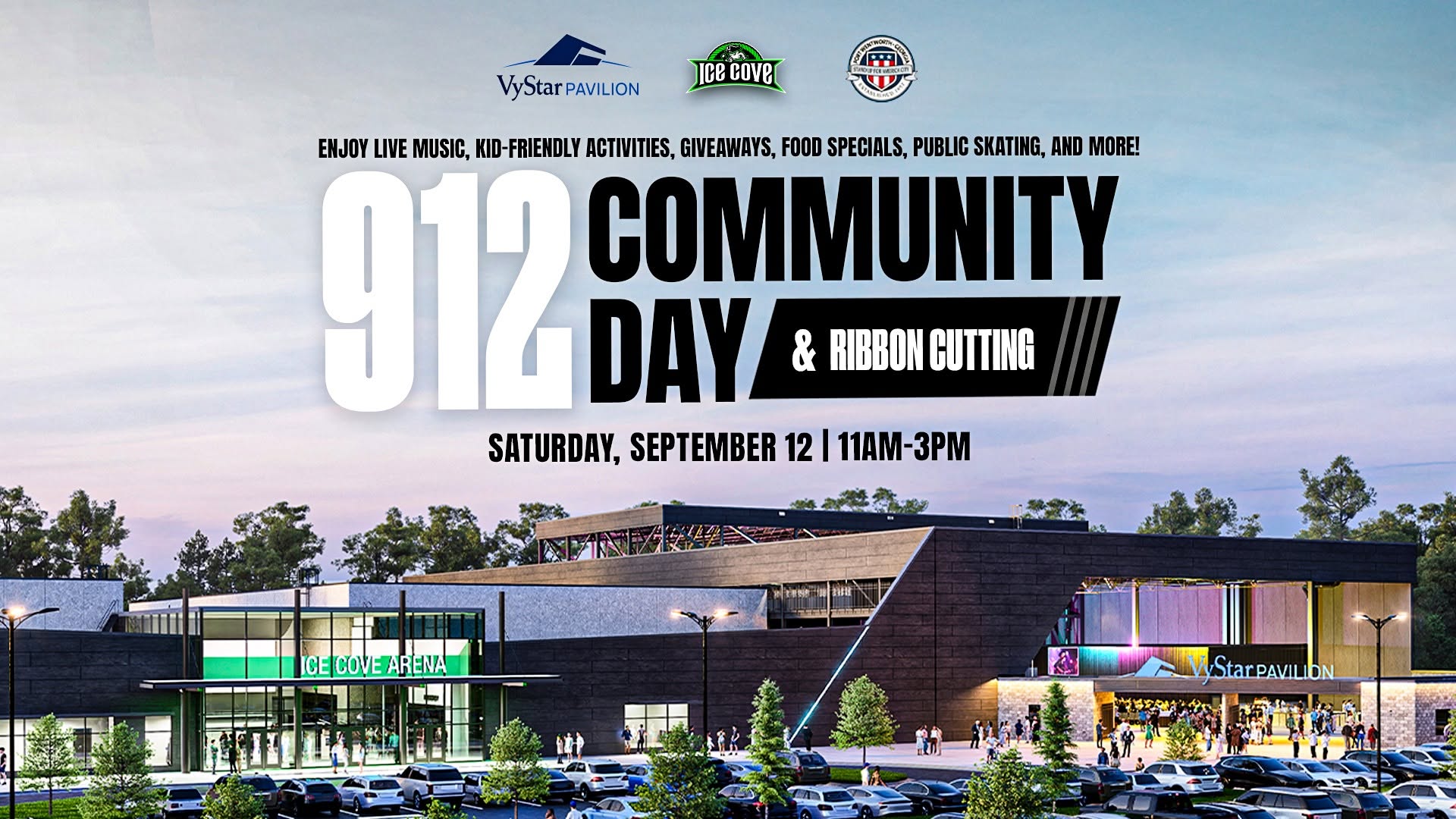 912 Community Day and Ribbon Cutting at VyStar Pavilion and Ghost Pirates Ice Cove, Anchor Park, Port Wentworth, September 12, 2026